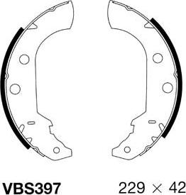 Motaquip VBS397 - Комплект тормозных колодок, барабанные autospares.lv