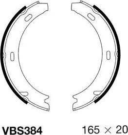 Motaquip VBS384 - Комплект тормозов, ручник, парковка autospares.lv