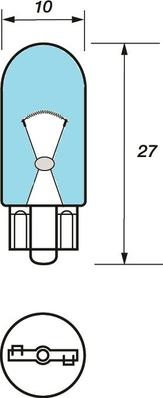 Motaquip VBU501B - Лампа накаливания, фонарь указателя поворота autospares.lv