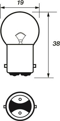 Motaquip VBU150 - Лампа накаливания, фонарь сигнала тормоза / задний габаритный autospares.lv