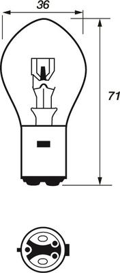 Motaquip VBU395 - Лампа накаливания, фара дальнего света autospares.lv