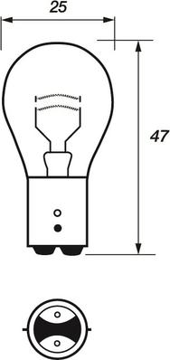 Motaquip VBU380 - Лампа накаливания, фонарь сигнала тормоза autospares.lv