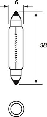 Motaquip VBU256 - Лампа накаливания, фонарь освещения номерного знака autospares.lv