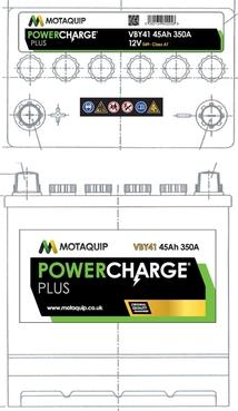 Motaquip VBY41 - Стартерная аккумуляторная батарея, АКБ autospares.lv