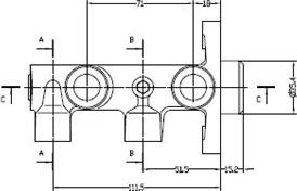 Motaquip VMC228 - Главный тормозной цилиндр autospares.lv