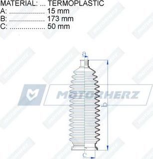 Motorherz RDZ0457MG - Пыльник, рулевое управление autospares.lv