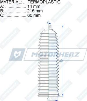 Motorherz RDZ0549MG - Пыльник, рулевое управление autospares.lv