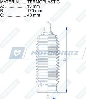 Motorherz RDZ0521MG - Пыльник, рулевое управление autospares.lv
