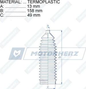 Motorherz RDZ0094MG - Пыльник, рулевое управление autospares.lv