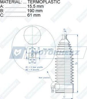 Motorherz RDZ0026MG - Пыльник, рулевое управление autospares.lv