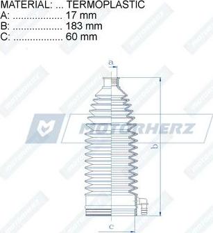 Motorherz RDZ0399MG - Пыльник, рулевое управление autospares.lv