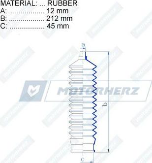 Motorherz RDZ0241MG - Пыльник, рулевое управление autospares.lv