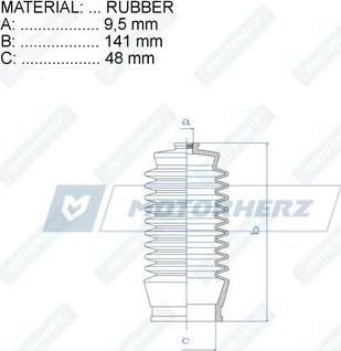 Motorherz RDZ0270MG - Пыльник, рулевое управление autospares.lv