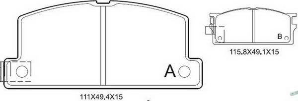 Movelex M01836 - Тормозные колодки, дисковые, комплект autospares.lv