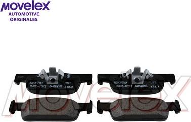 Movelex M13293 - Тормозные колодки, дисковые, комплект autospares.lv