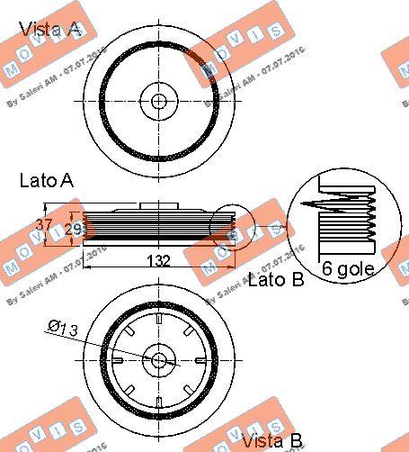 MOVIS AST9088 - Шкив коленчатого вала autospares.lv