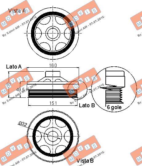 MOVIS AST9036 - Шкив коленчатого вала autospares.lv