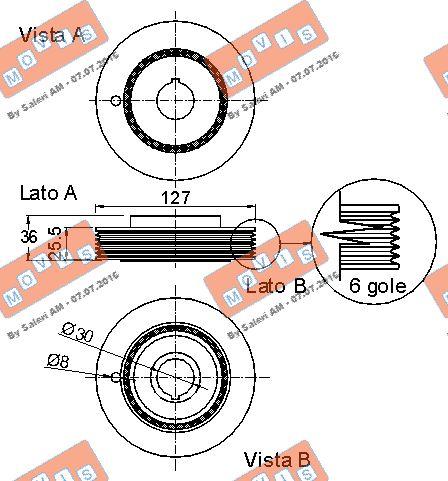 MOVIS AST9117 - Шкив коленчатого вала autospares.lv