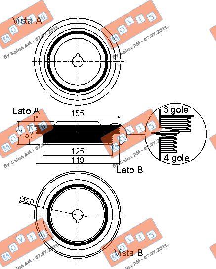 MOVIS AST9123 - Шкив коленчатого вала autospares.lv