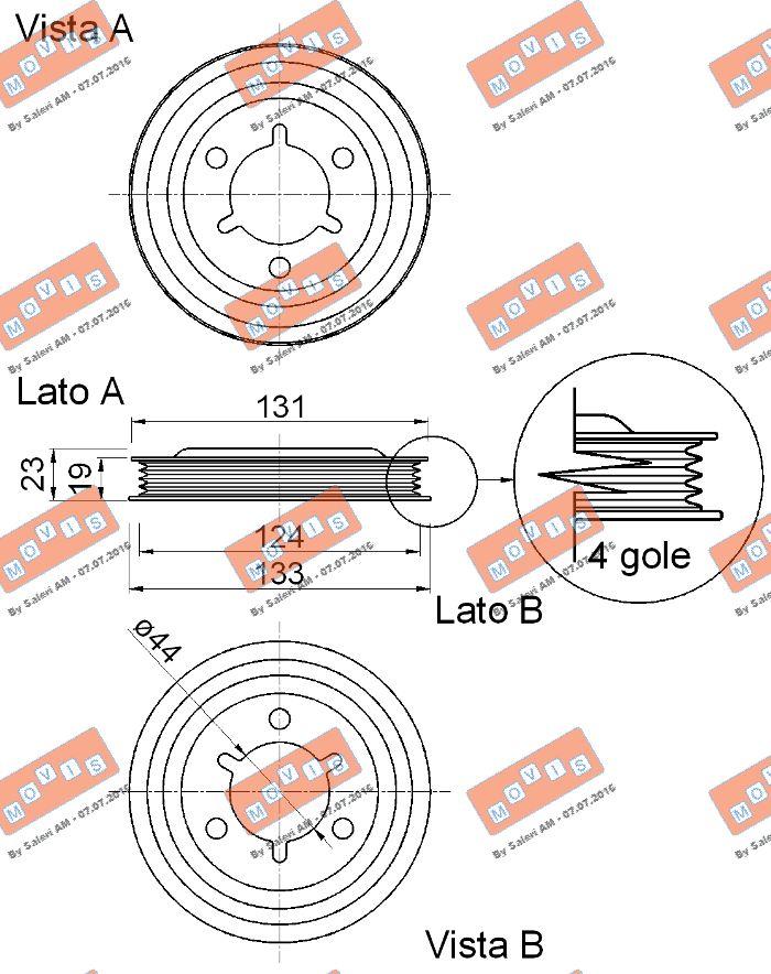 MOVIS AST9328 - Шкив коленчатого вала autospares.lv