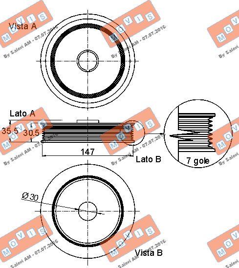 MOVIS AST9223 - Шкив коленчатого вала autospares.lv