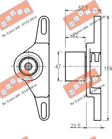 MOVIS AST1457 - Натяжной ролик, зубчатый ремень ГРМ autospares.lv