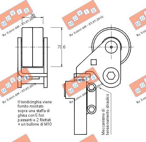 MOVIS AST1485 - Натяжной ролик, зубчатый ремень ГРМ autospares.lv