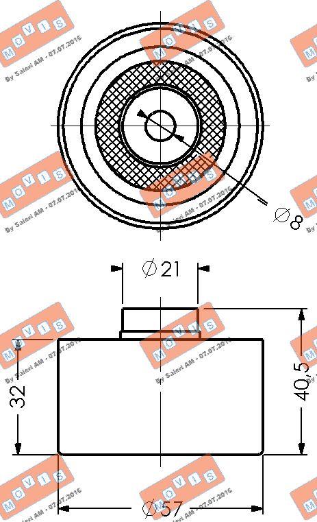 MOVIS AST1479 - Направляющий ролик, зубчатый ремень ГРМ autospares.lv