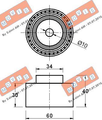 MOVIS AST1477 - Направляющий ролик, зубчатый ремень ГРМ autospares.lv