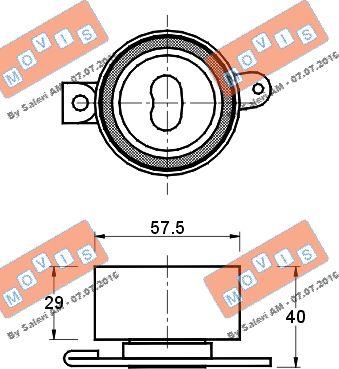 MOVIS AST1534 - Натяжной ролик, зубчатый ремень ГРМ autospares.lv