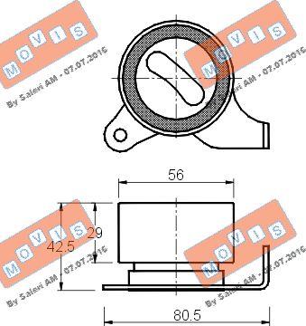 MOVIS AST1535 - Натяжной ролик, зубчатый ремень ГРМ autospares.lv