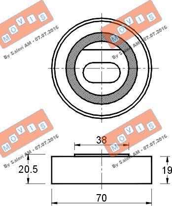 MOVIS AST1659 - Натяжной ролик, зубчатый ремень ГРМ autospares.lv
