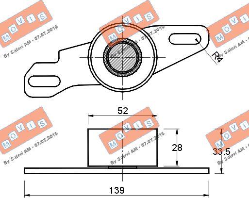 MOVIS AST1682 - Натяжной ролик, зубчатый ремень ГРМ autospares.lv