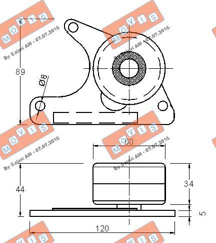 MOVIS AST1042 - Направляющий ролик, зубчатый ремень ГРМ autospares.lv