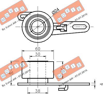 MOVIS AST1055 - Натяжной ролик, зубчатый ремень ГРМ autospares.lv