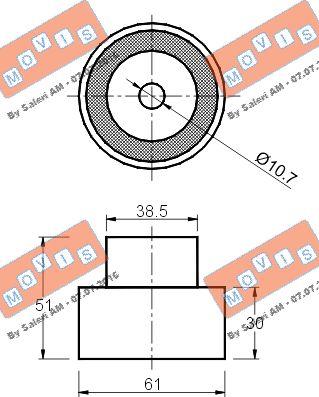 MOVIS AST1063 - Направляющий ролик, зубчатый ремень ГРМ autospares.lv