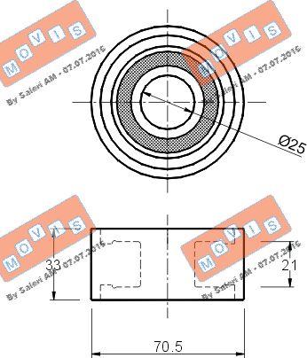 MOVIS AST1005 - Направляющий ролик, зубчатый ремень ГРМ autospares.lv