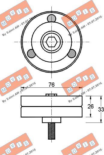 MOVIS AST1186 - Ролик, поликлиновый ремень autospares.lv