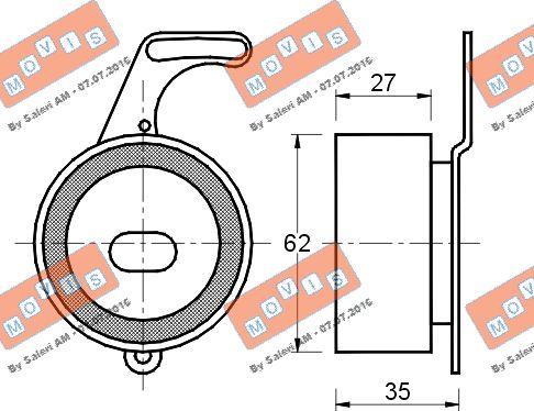 MOVIS AST1390 - Натяжной ролик, зубчатый ремень ГРМ autospares.lv