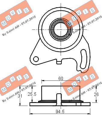 MOVIS AST1330 - Натяжной ролик, зубчатый ремень ГРМ autospares.lv