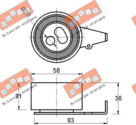 MOVIS AST1378 - Натяжной ролик, зубчатый ремень ГРМ autospares.lv