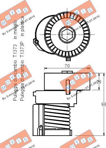 MOVIS AST1372 - Натяжитель, поликлиновый ремень autospares.lv