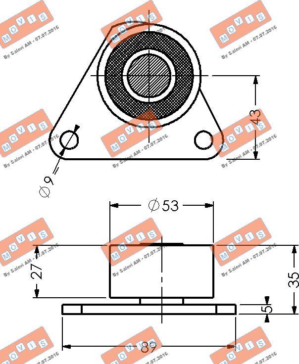 MOVIS AST1211 - Направляющий ролик, зубчатый ремень ГРМ autospares.lv