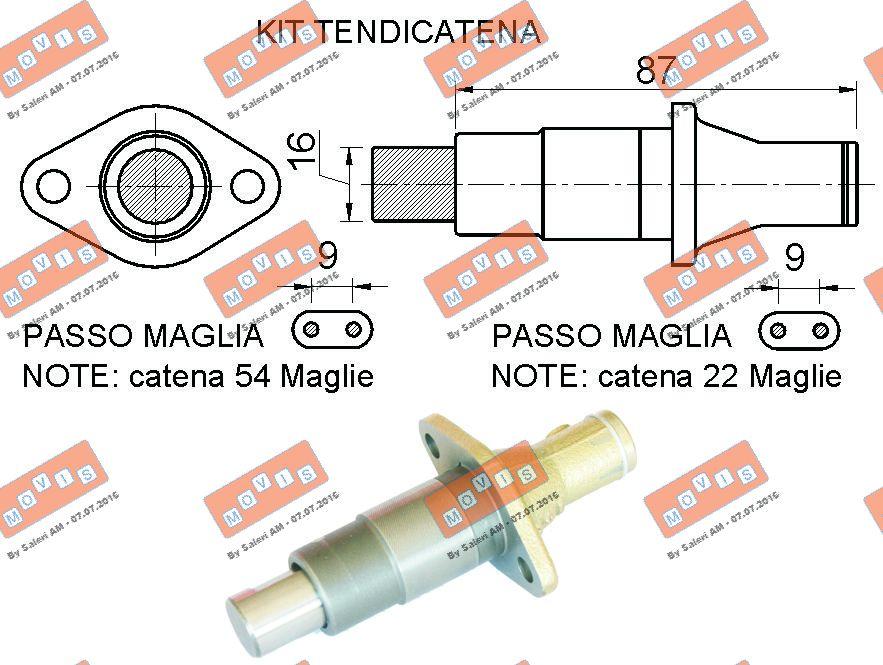 MOVIS AST8933K - Комплект цепи привода распредвала autospares.lv