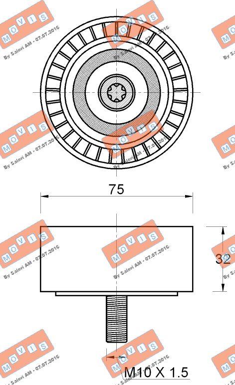 MOVIS AST3669 - Ролик, поликлиновый ремень autospares.lv