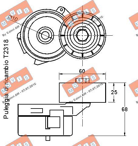 MOVIS AST3099 - Натяжитель, поликлиновый ремень autospares.lv