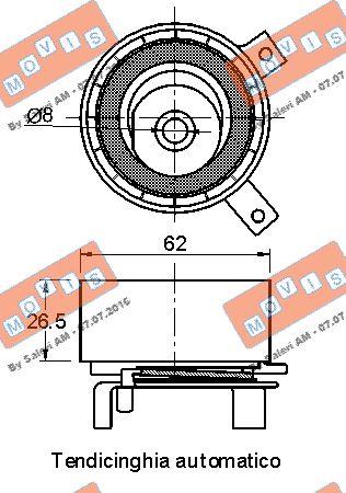 MOVIS AST3066 - Натяжной ролик, зубчатый ремень ГРМ autospares.lv