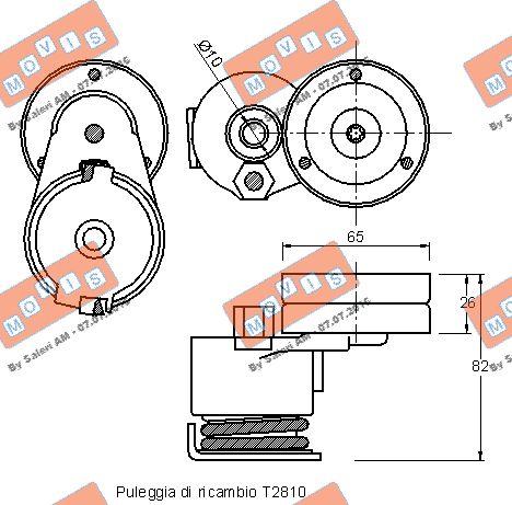 MOVIS AST3011 - Натяжитель, поликлиновый ремень autospares.lv