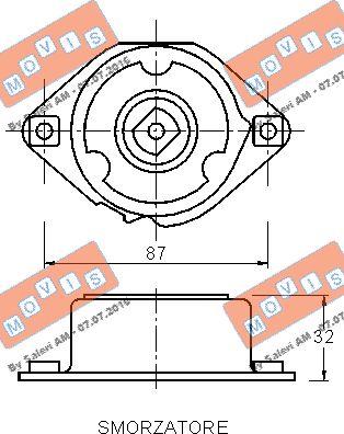 MOVIS AST3162 - Натяжитель, поликлиновый ремень autospares.lv