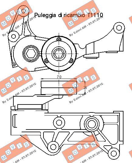 MOVIS AST2951 - Натяжитель, поликлиновый ремень autospares.lv